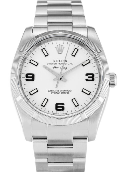 15-1 Rolex Air-King 34mm White Dial 114210 Super Clone
