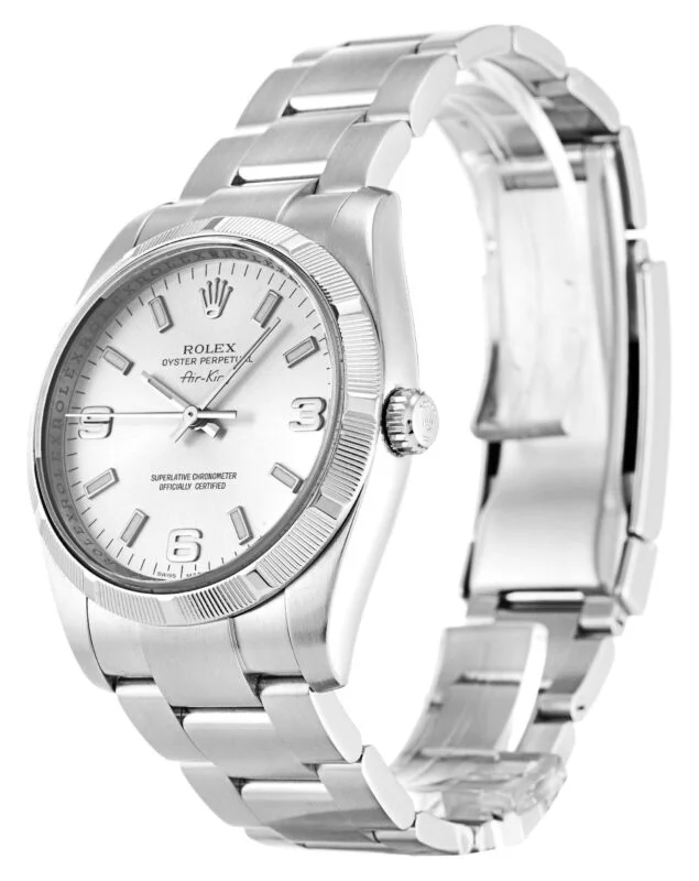 1_2-190-635x800-1 Rolex Air-King 34mm Silver Dial 114210 Super Clone - Image 3