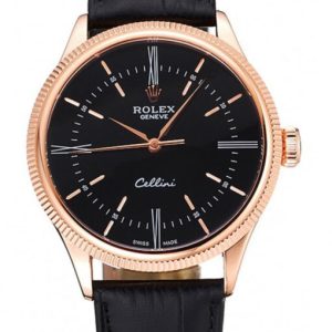 Rolex Cellini 39mm Black Dial 622656 Super Clone