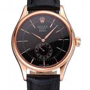 Rolex Cellini 38mm Black Dial REP016792 Super Clone