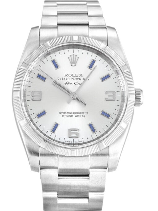 6-1 Rolex Air-King 34mm Silver Dial 114210-2 Super Clone