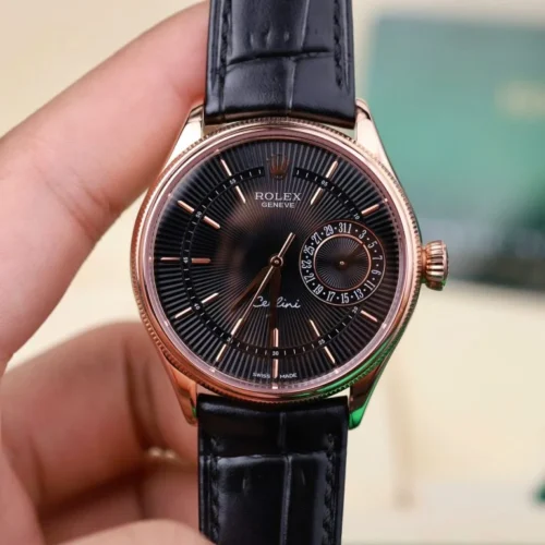 Dong-Ho-Rolex-Cellini-50515-Che-Tac-Boc-Vang-That-Mat-Den-Day-Da-39mm-5-768x768-1-1-500x500 Rolex Cellini 50515 Black Dial Super Clone 18K Gold Wrapped 39mm