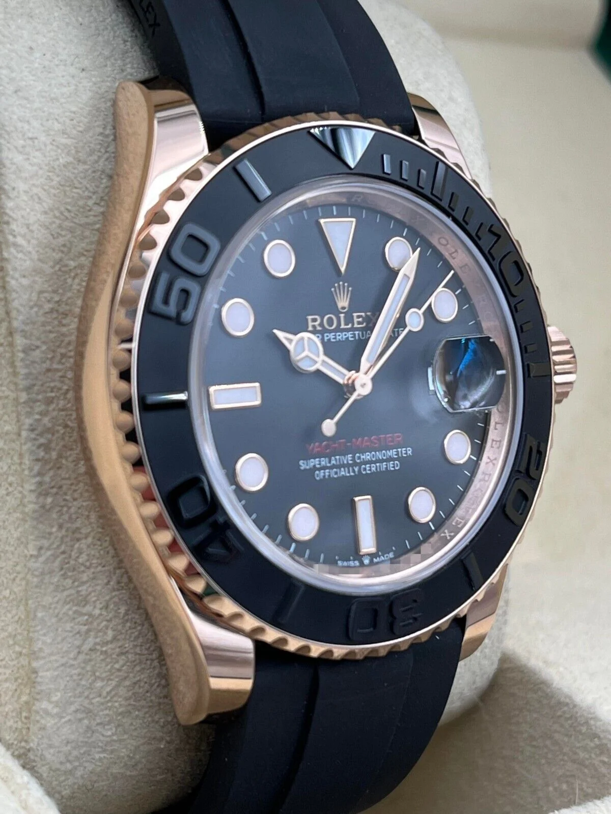 0ff923c7-6ccd-52fe-9b6f-dbb3ebf2eb94 Yacht-Master 126655 SCF 1:1 Best Edition 3D Black Ceramic Bezel on Black Rubber Strap DD3235 - Image 5
