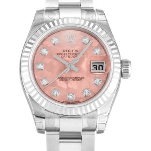 Rolex Lady-Datejust 26mm Gold Dust ¨C Pink Dial 179174 Super Clone
