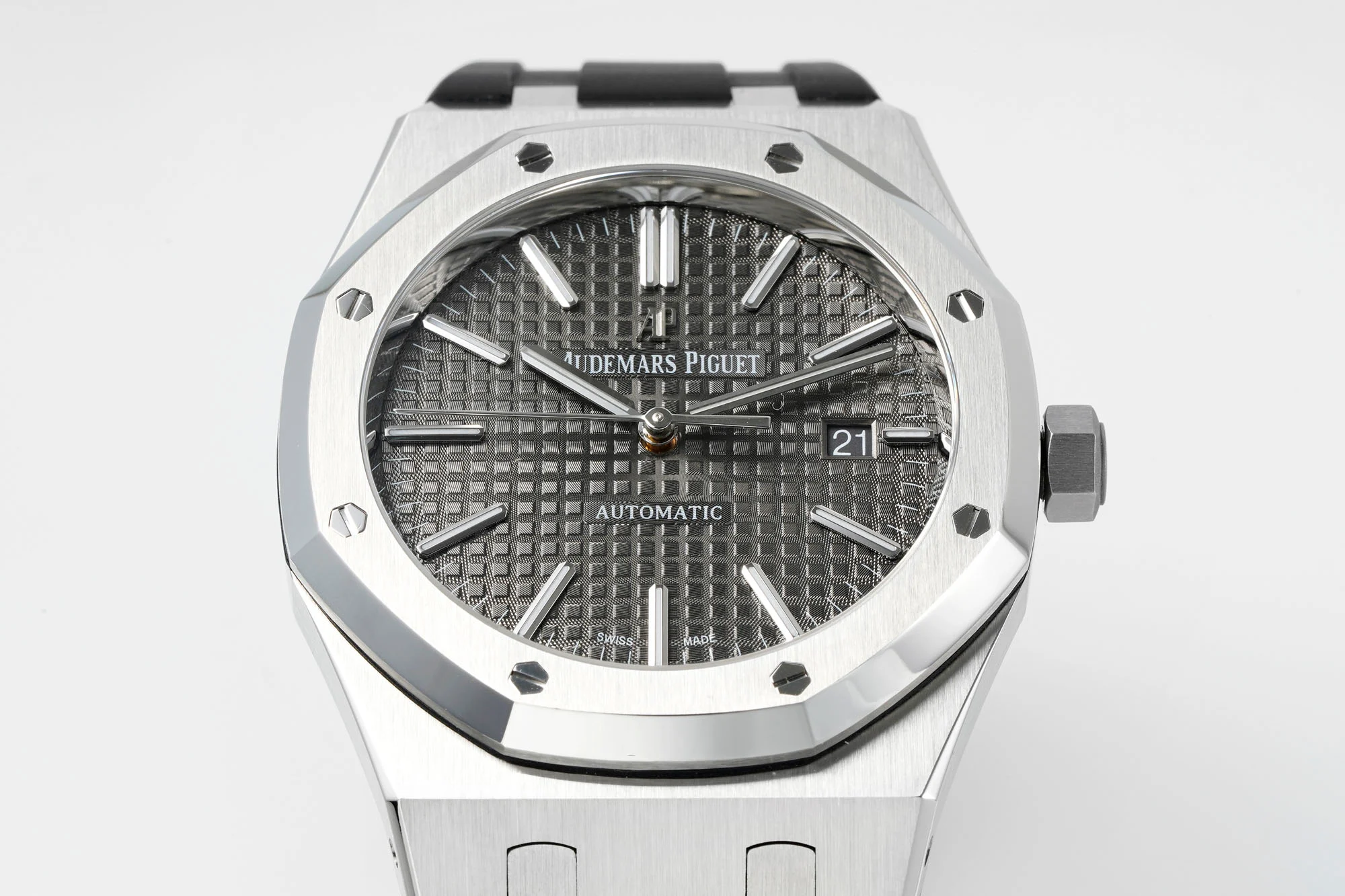 13376053222536723 Royal Oak 15400 1:1 Best Edition SS/RU Grey Textured Dial APSF SA3120 Super Clone - Image 6