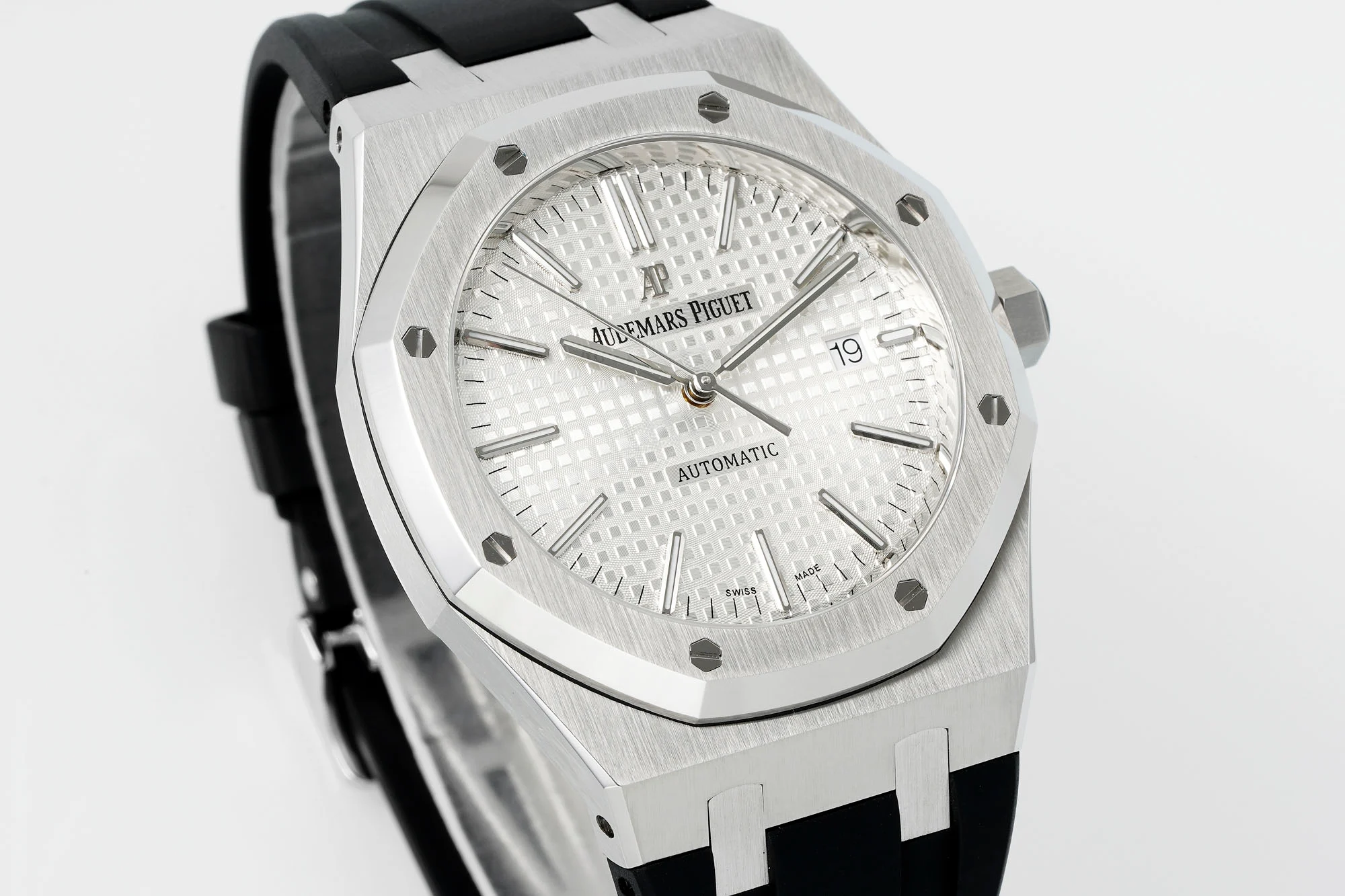 13376055062409209 Royal Oak 15400 1:1 Best Edition SS/RU White Textured Dial APSF SA3120 Super Clone - Image 3