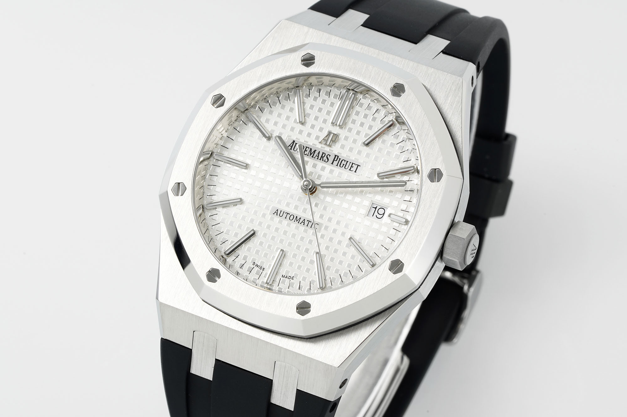 13376055063209774 Royal Oak 15400 1:1 Best Edition SS/RU White Textured Dial APSF SA3120 Super Clone - Image 4