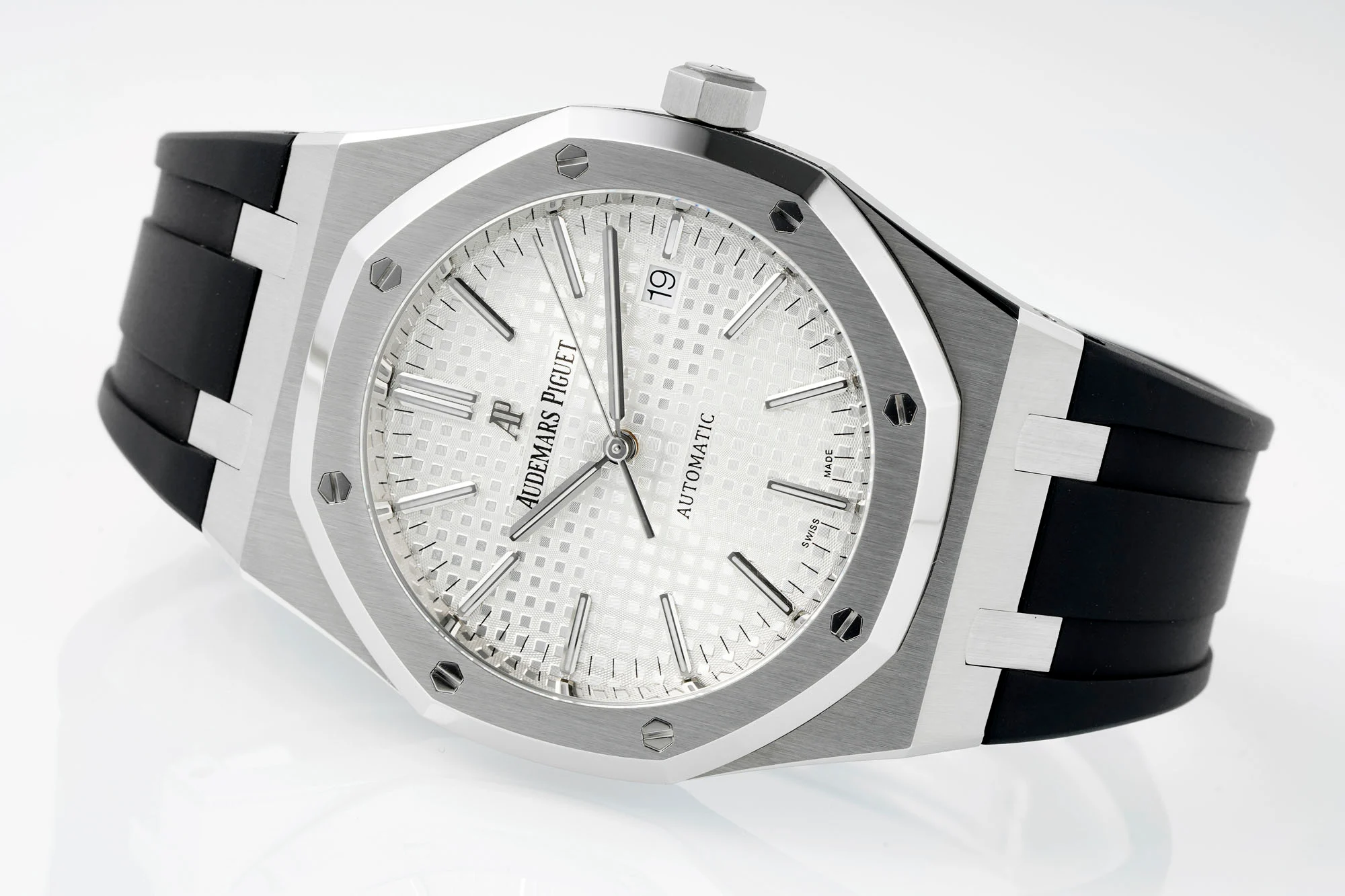 13376055064926555 Royal Oak 15400 1:1 Best Edition SS/RU White Textured Dial APSF SA3120 Super Clone - Image 6