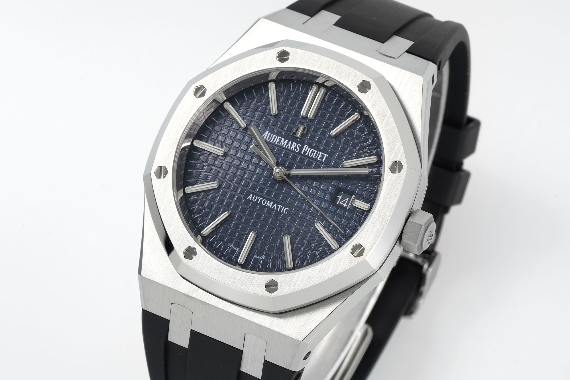 13376055311354305 Royal Oak 15400 1:1 Best Edition SS/RU Blue Textured Dial APSF SA3120 Super Clone - Image 3