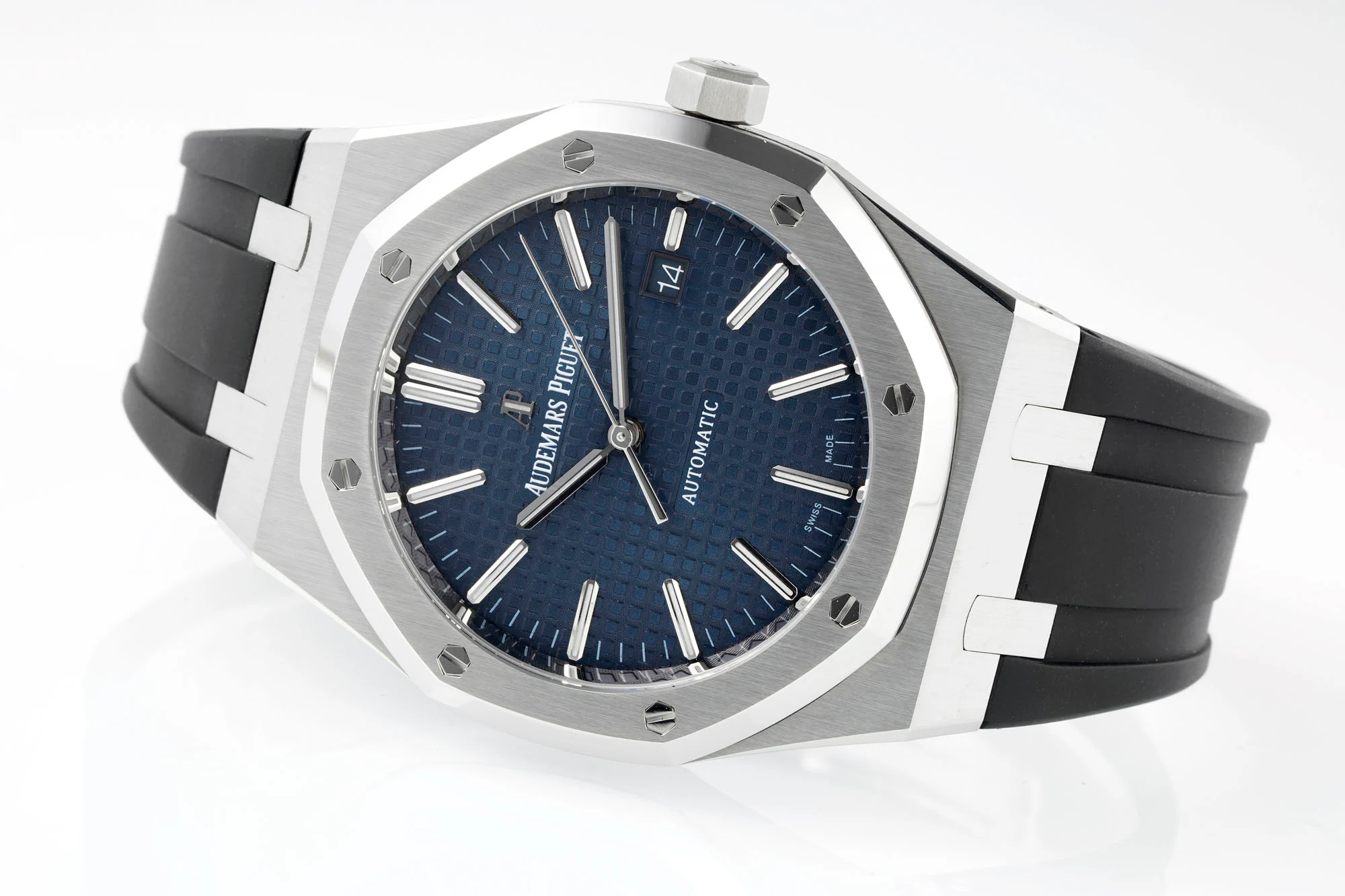 13376055314071604 Royal Oak 15400 1:1 Best Edition SS/RU Blue Textured Dial APSF SA3120 Super Clone - Image 6