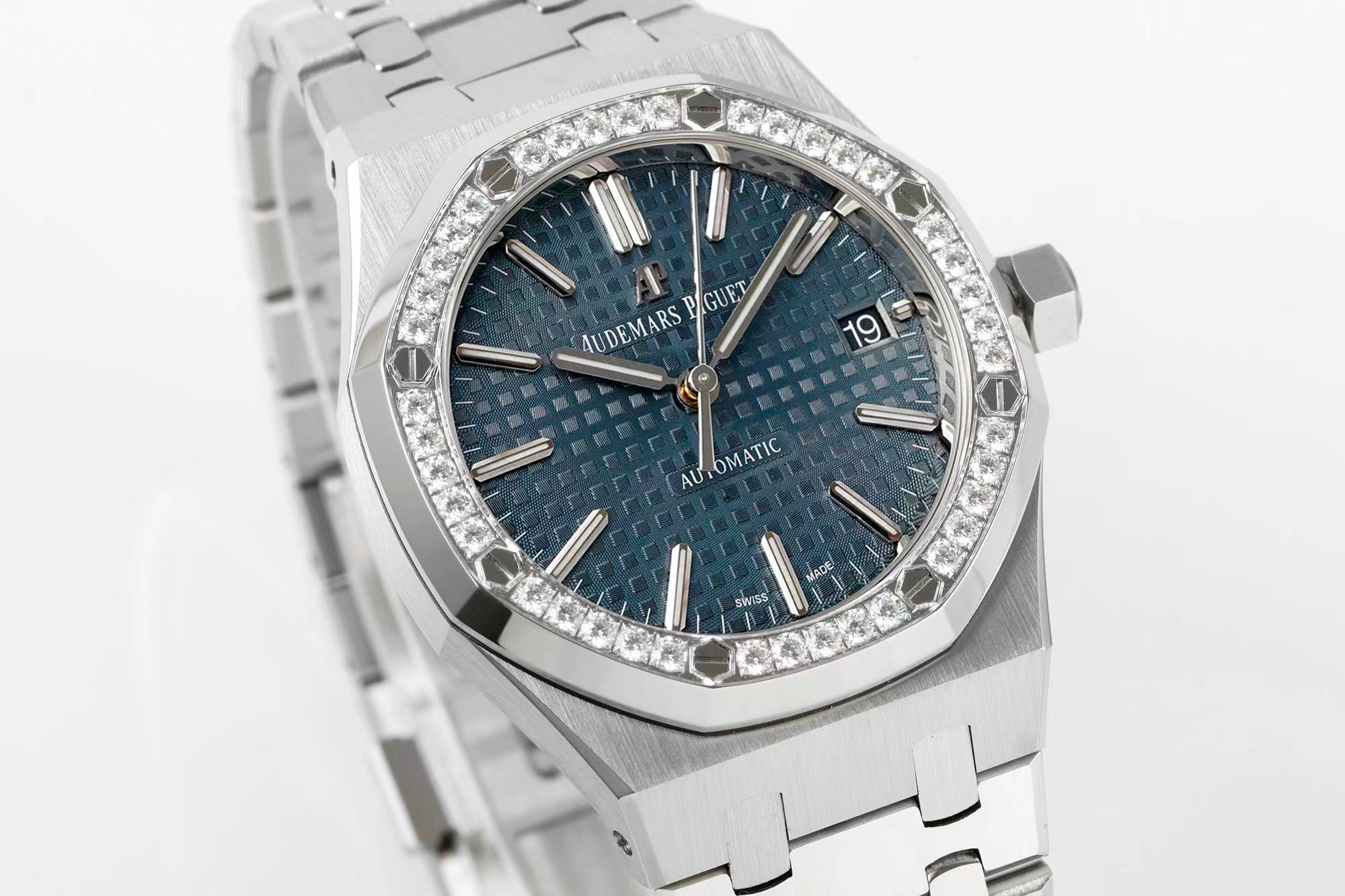 13376058834911171 Royal Oak 37mm 15451 SS APSF 1:1 Best Edition Blue Textured Dial on SS Bracelet SA3120 Super Clone - Image 5
