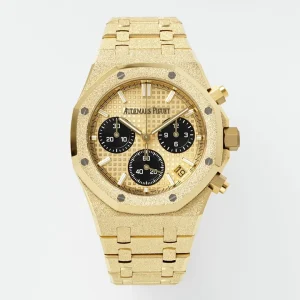 Royal Oak Chrono 26240BA Frosted 41mm YG/YG Gold/Blk Dial
