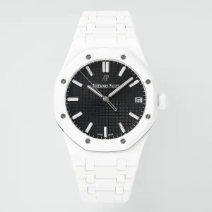 Royal Oak 41mm 15500 White Ceramic/Cer Black Dial