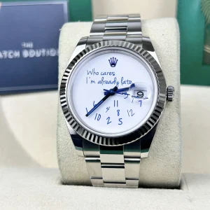 Rolex Datejust Who cares I¡¯m already late Size 41mm 3235 Movement 904L Stainless Steel Material
