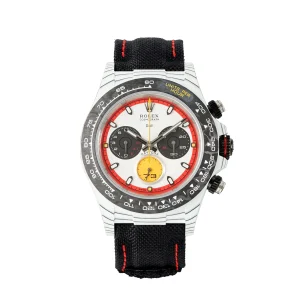 Daytona DIW Ferrari White Carbon DIWF Best Edition White/Red Dial on Black Nylon Strap DD4801