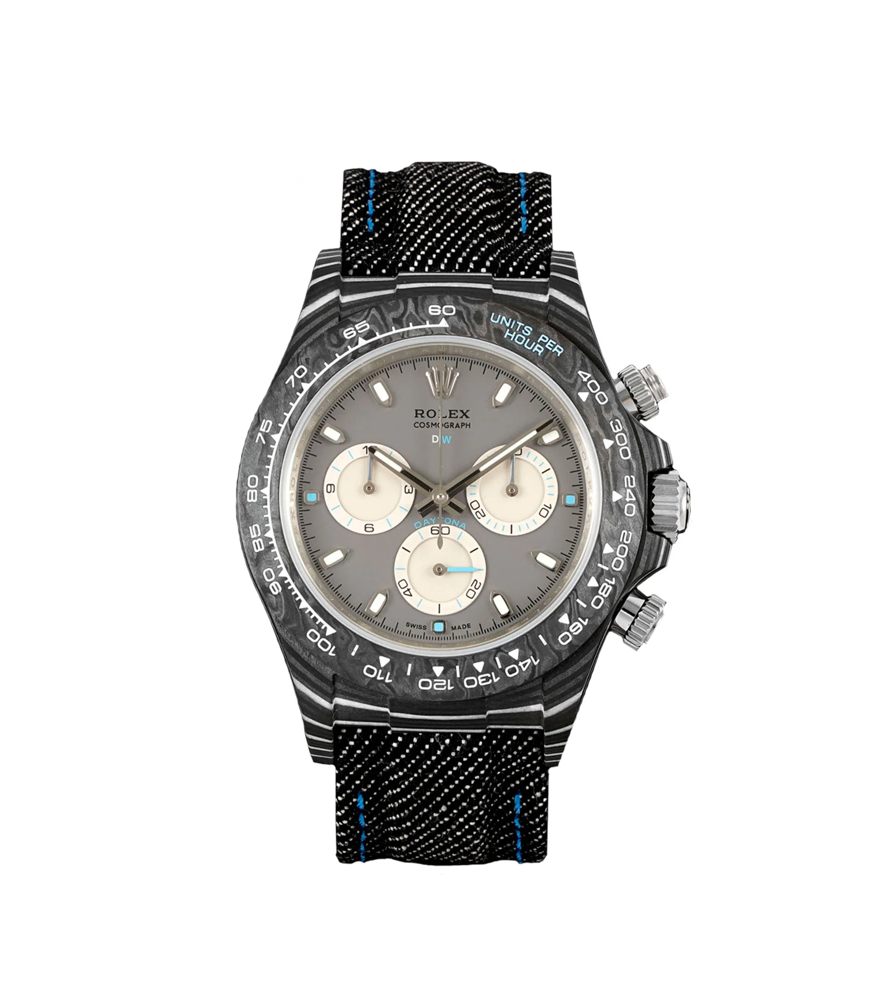 2025080808_5000x Daytona DIW Black Carbon Case DIWF Edition Gray/White Dial on Black Nylon Strap DD4801