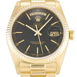 Rolex Day-Date 36mm Black Dial 18038 Super Clone