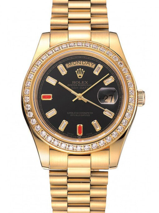 3-3 Rolex Day-Date 36mm Black Dial 1454101 Super Clone