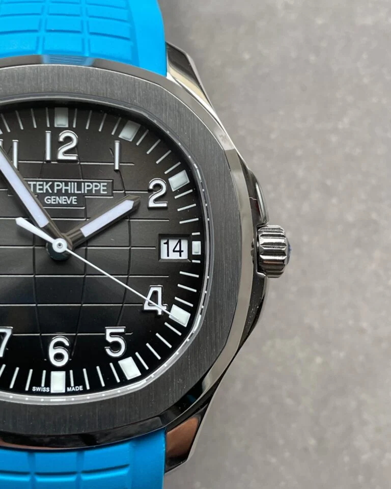 3-6-scaled-1-1-1-768x960-1 Aquanaut 5168G 42mm SS 3KF 1:1 Best Edition Black Dial on Light Blue Rubber Strap A324 V2 - Image 15