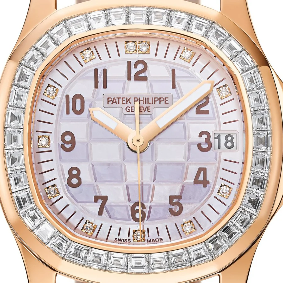 4932012_4_900x Aquanaut 5068 RG PPF 1:1 Best Edition White Textured Dial on Pink Rubber Strap 324CS - Image 4
