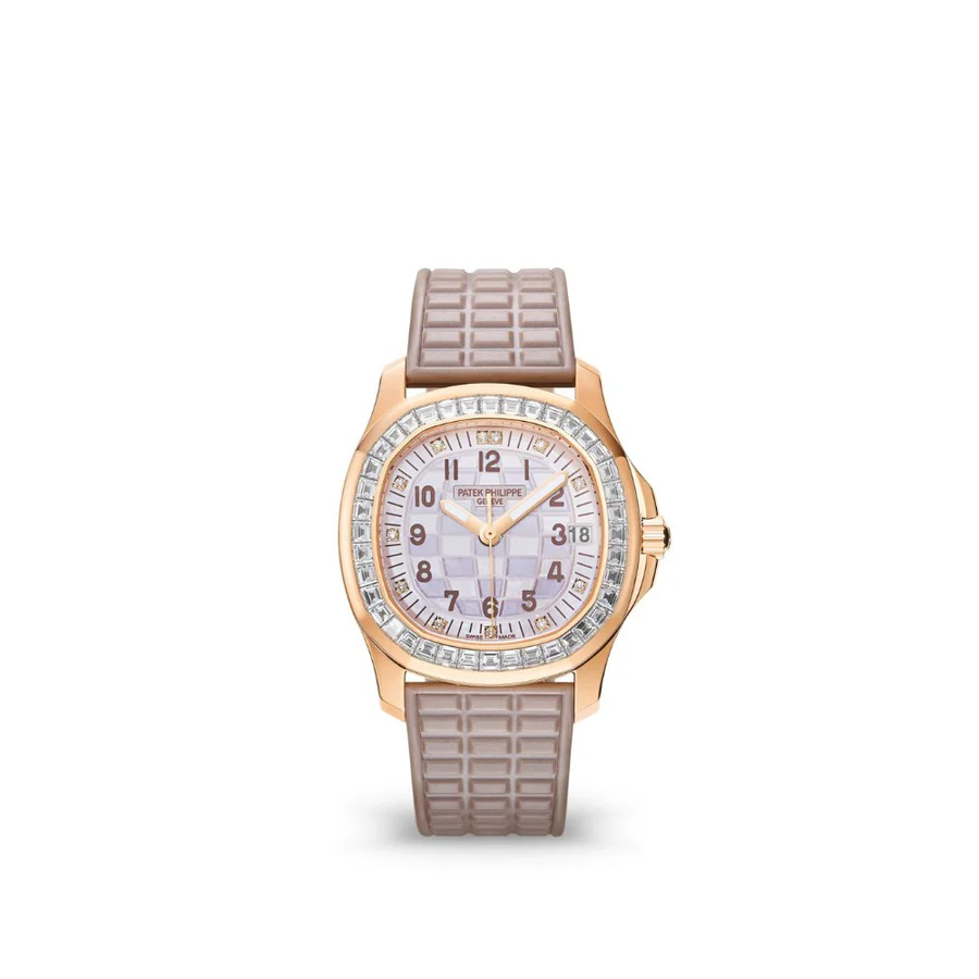 4932012_900x Aquanaut 5068 RG PPF 1:1 Best Edition White Textured Dial on Pink Rubber Strap 324CS