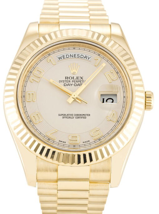 7-2 Rolex Day-Date II 41mm Ivory Dial 218238 Super Clone