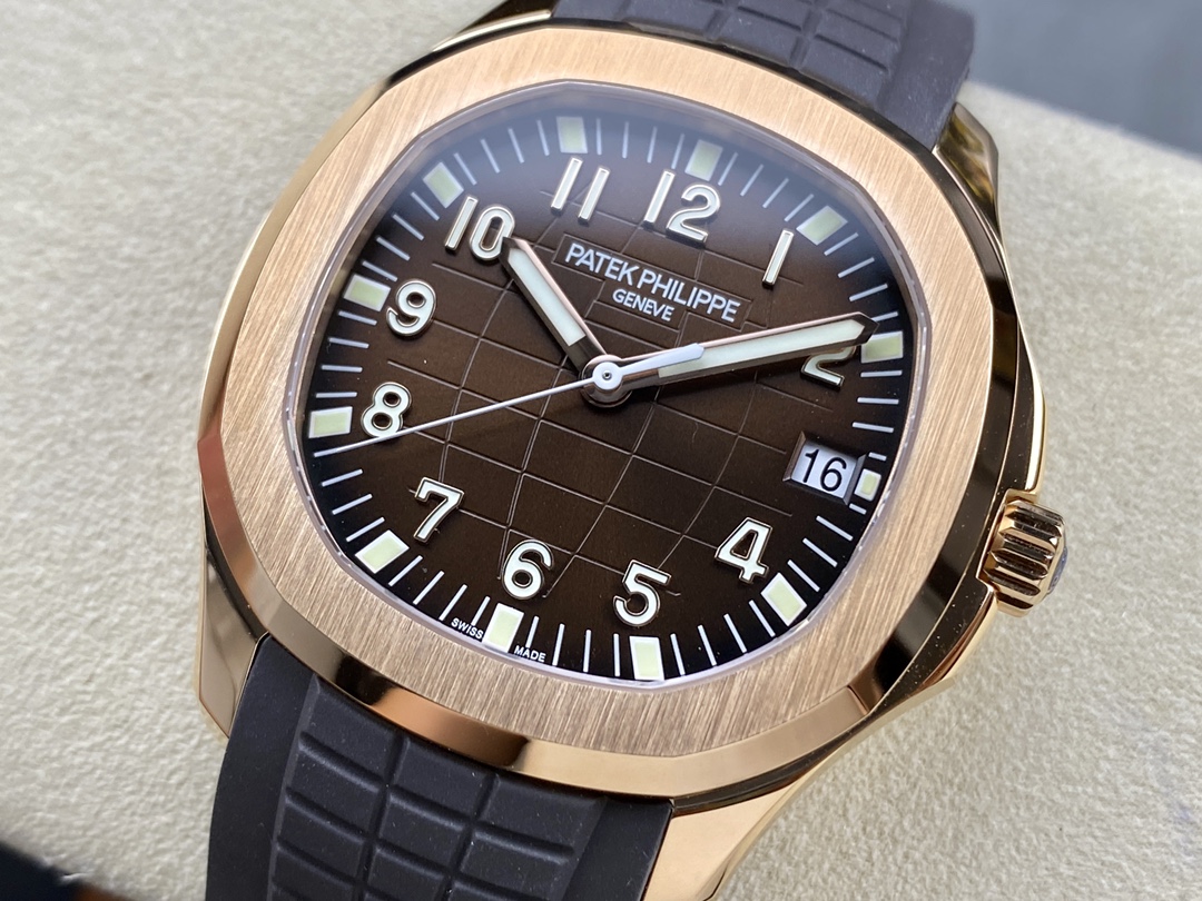 70d6ffc2 Aquanaut 5167 40mm RG 3KF 1:1 Best Edition Brown Dial on Black Rubber Strap A330 Super Clone - Image 3