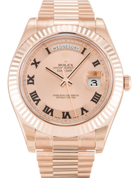 8-2 Rolex Day-Date II 41mm Rose Dial 218235 Super Clone - Image 2