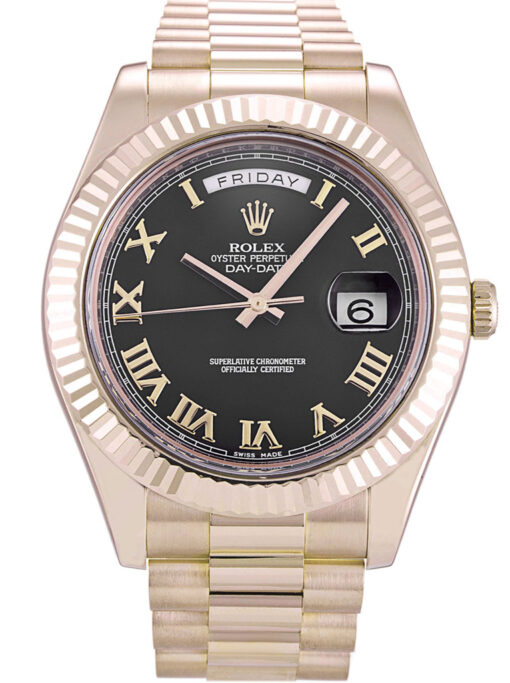 9-2 Rolex Day-Date II 41mm Black Dial 218235 Super Clone