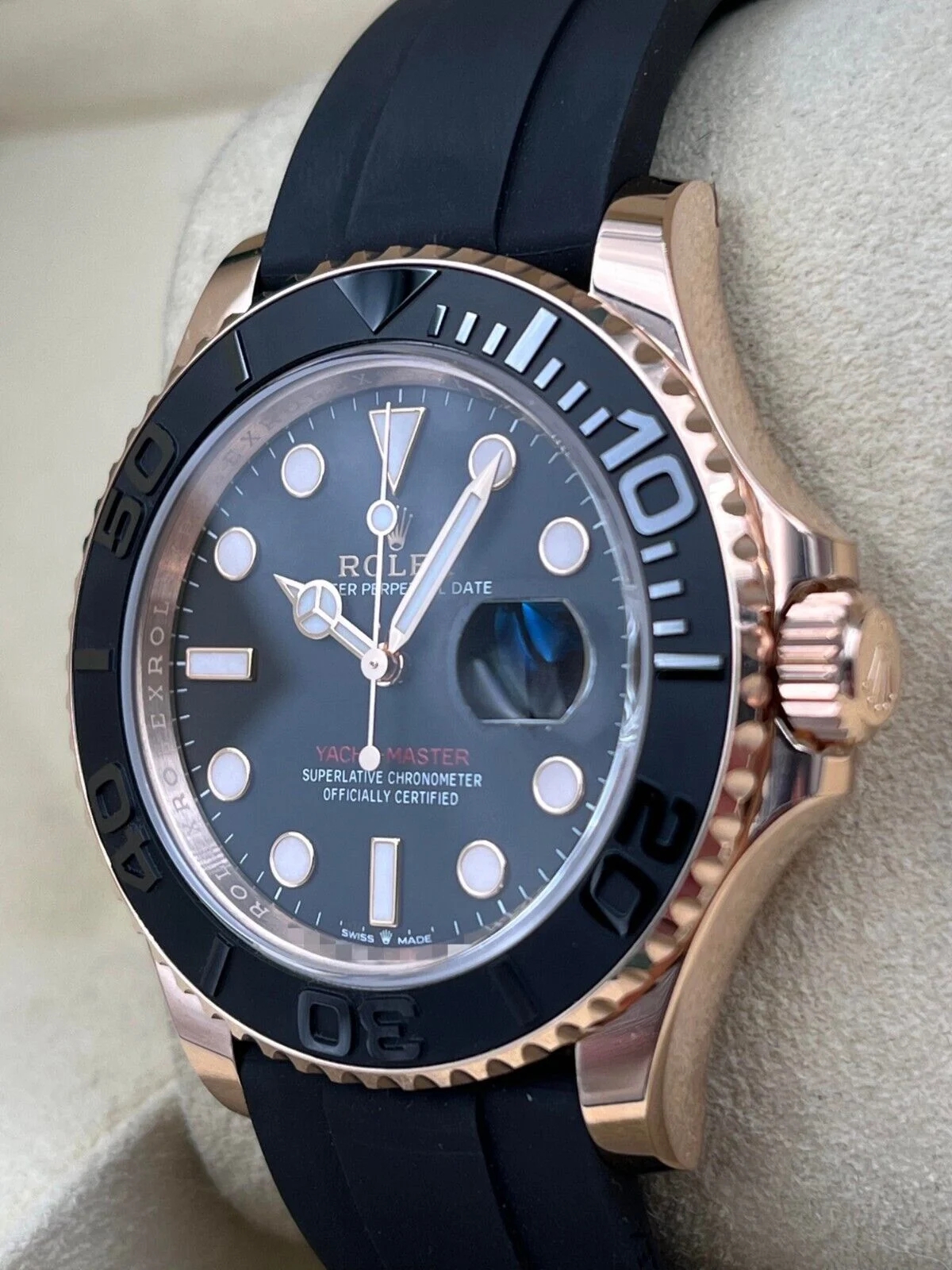 9f0d56c8-c6e4-5a46-be9e-e90aece4ab9d Yacht-Master 126655 SCF 1:1 Best Edition 3D Black Ceramic Bezel on Black Rubber Strap DD3235 - Image 4