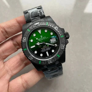 Rolex Submariner DIW ¡°Parakeet¡± DLC VSF 1:1 Best Edition Black/Green Dial on DLC Bracelet VS3135