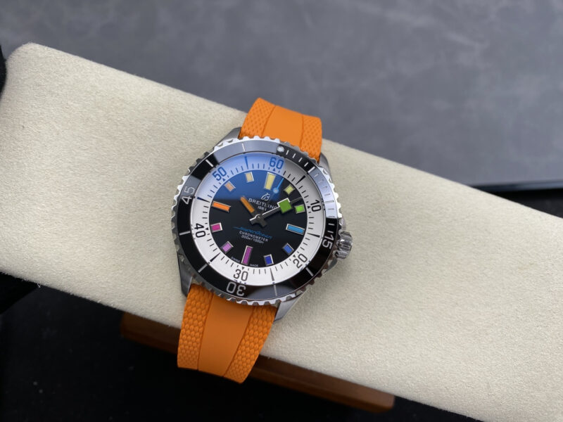 Breitling-Superocean-A17375211B2S4-Rainbow-Orange-Rubber-Strap-2-800x600 Breitling Superocean A17375211B2S4 Rainbow Orange Rubber Strap Best Replica BLS 42mm - Image 2