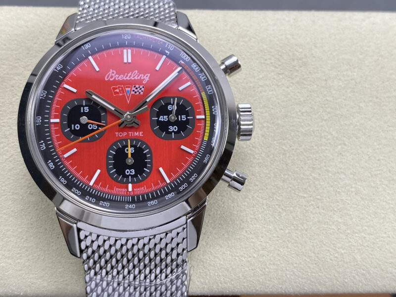 Breitling-Top-Time-B01-Chevrolet-Corvette-Red-Dial-Metal-Bracelet-5-800x600 Breitling Top Time B01 Chevrolet Corvette AB01761A1K1A1 Red Dial Metal Bracelet Best Replica BLS 41mm - Image 5