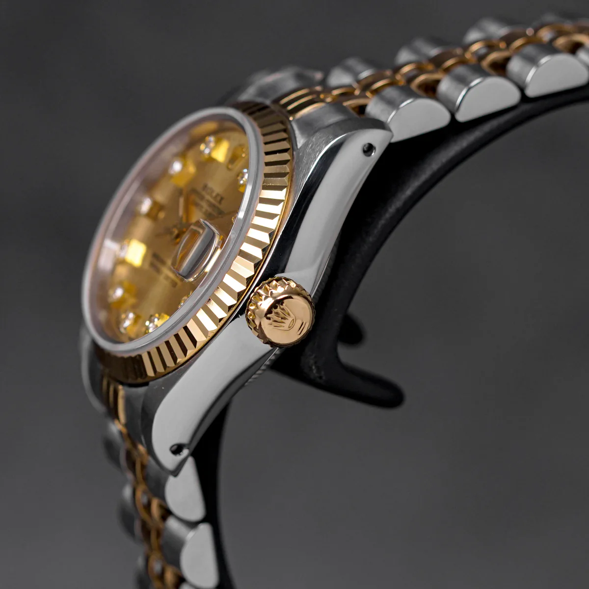 DJ26ChampDiamond-1 Datejust 26mm Two-Tone Yellow Gold Champagne Diamond Dial - Image 5