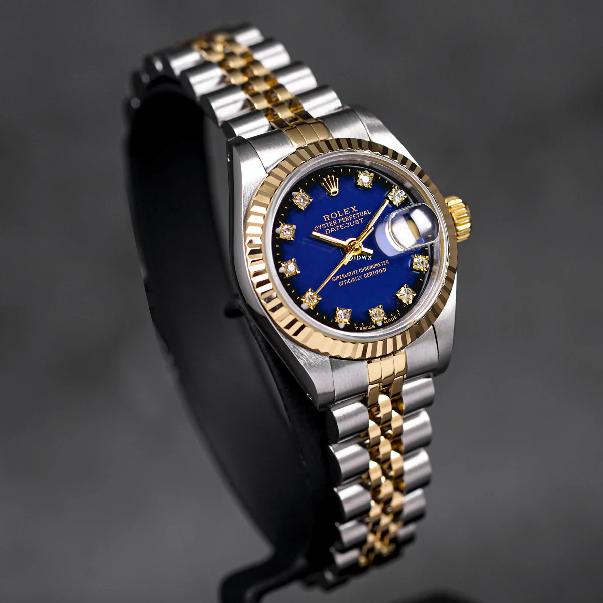 DJ26OMBREBLUE-3 Datejust 26mm Two-Tone Yellow Gold Blue Ombre Diamond Dial - Image 3