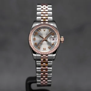 Datejust 26mm Two-Tone Rose Gold Silver Concentric Dial