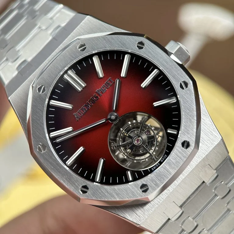 Dong-Ho-Audemars-Piguet-Royal-Oak-Selfwinding-Flying-Tourbillon-26730ST-Rep-11-Mat-So-Mau-Do-Tia-41mm-10-768x768-1 Audemars Piguet Imitation Royal Oak Selfwinding Flying Tourbillon 26730ST Burgundy Dial 41mm Super Clone - Image 2