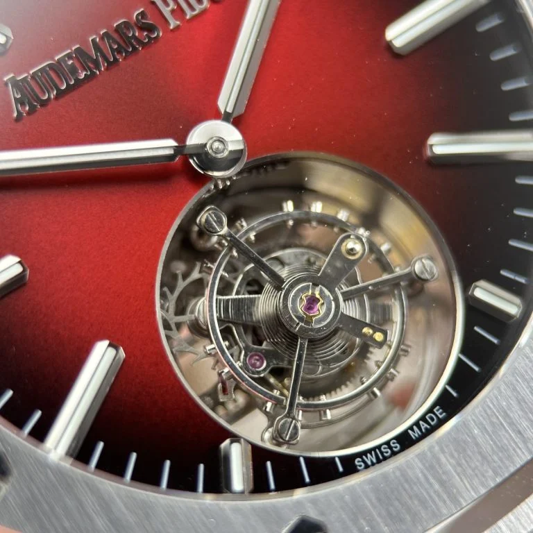 Dong-Ho-Audemars-Piguet-Royal-Oak-Selfwinding-Flying-Tourbillon-26730ST-Rep-11-Mat-So-Mau-Do-Tia-41mm-7-768x768-1 Audemars Piguet Imitation Royal Oak Selfwinding Flying Tourbillon 26730ST Burgundy Dial 41mm Super Clone - Image 3