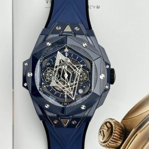 Hublot Big Bang Sang Bleu II Blue Ceramic Rubber Super Clone BBF 45mm