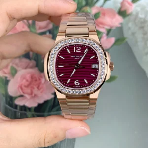 Patek Philippe Nautilus 7010R Purple Dial Quartz Movement GR Factory 32mm