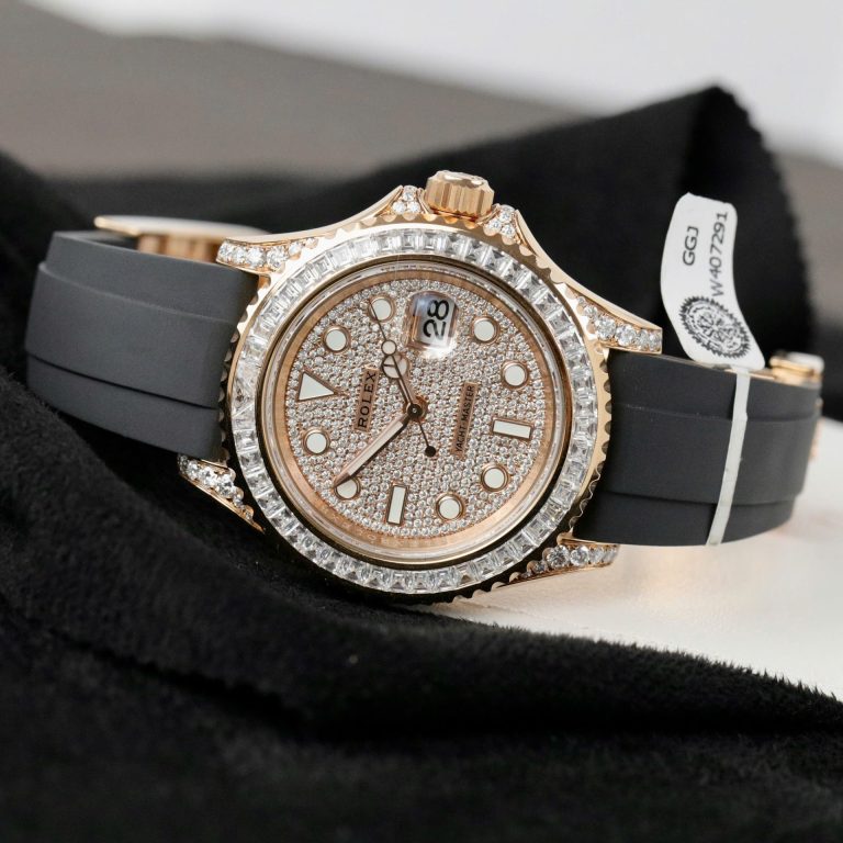 Dong-Ho-Rolex-Che-Tac-Yacht-Master-Boc-Vang-That-Dinh-Kim-Cuong-Moissanite-Hong-Kong-40mm-5-768x768-1 Rolex Yacht-Master Replica Watches Gold Wrapped + Moissanite Diamonds Hong Kong 40mm - Image 5