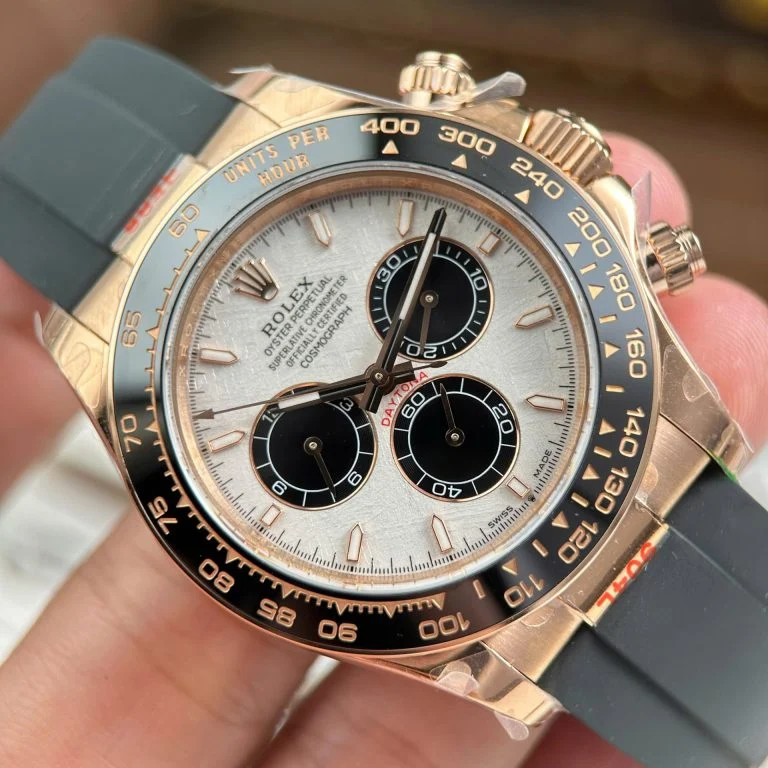 Dong-Ho-Rolex-Cosmograph-Daytona-126515-Replica-11-Mat-Thien-Thach-Trong-Luong-153-Grams-Xuong-QF-40mm-13-768x768-1 Daytona 126515 THBF 1:1 Best Edition RG/Black Dial on Oysterflex Strap SH4131 (Weighted) - Image 6