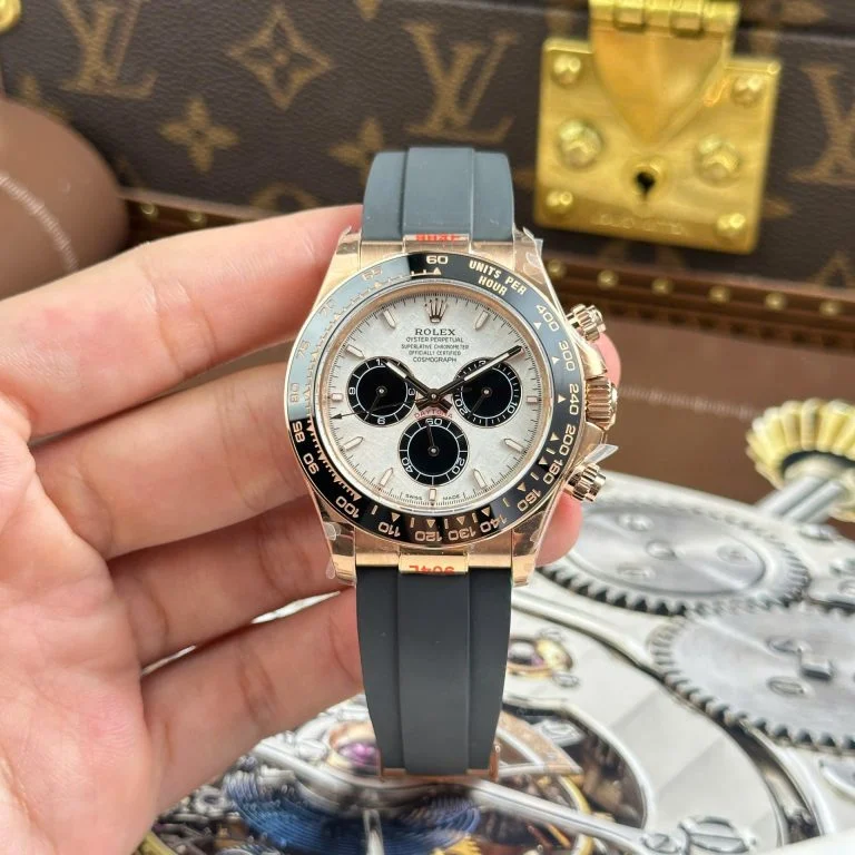 Dong-Ho-Rolex-Cosmograph-Daytona-126515-Replica-11-Mat-Thien-Thach-Trong-Luong-153-Grams-Xuong-QF-40mm-17-768x768-1 Daytona 126515 THBF 1:1 Best Edition RG/Black Dial on Oysterflex Strap SH4131 (Weighted)