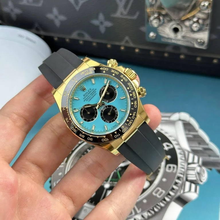 Dong-Ho-Rolex-Cosmograph-Daytona-126518LN-Replica-11-Mat-Xanh-Ngoc-Lam-Xuong-THB-40mm-2-768x768-1 Daytona 126518 AVF 1:1 Best Edition Tiffany Blue Dial on Oysterflex Strap DD4131 (Mod) - Image 3