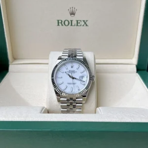 DateJust 41 126334 QF 1:1 Best Edition 904L Steel Ice Blue Stick Dial on Jubilee Bracelet QF3235 (149g)
