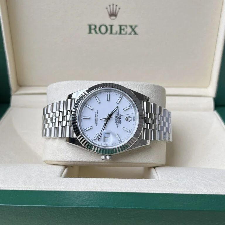Dong-Ho-Rolex-DateJust-126334-Mat-Men-Su-Trang-Nha-May-Clean-41mm-5-768x768-1 DateJust 41 126334 QF 1:1 Best Edition 904L Steel Ice Blue Stick Dial on Jubilee Bracelet QF3235 (149g) - Image 5