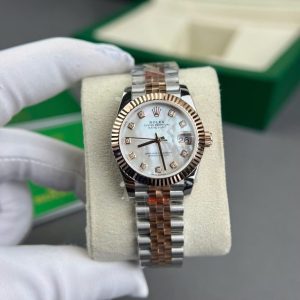 Rolex DateJust 31mm Gold Wrapped with Mother Of Pearl Dial and Natural Diamond Markers ¨C GM Factory