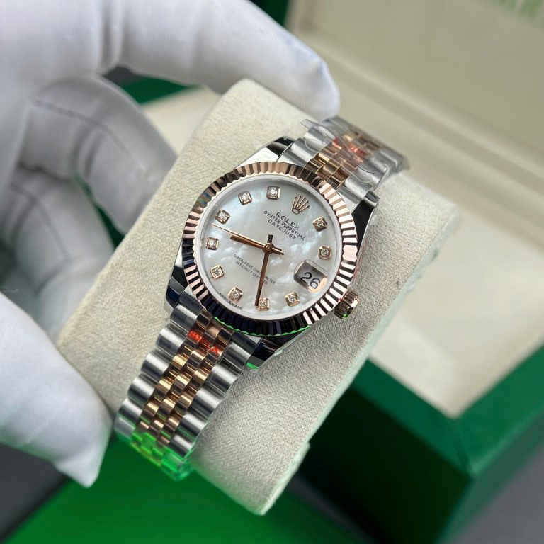 Dong-Ho-Rolex-DateJust-Che-Tac-Boc-Vang-That-Mat-MOP-Coc-So-Kim-Cuong-Thien-Nhien-GMF-31mm-3-768x768-1 Rolex DateJust 31mm Gold Wrapped with Mother Of Pearl Dial and Natural Diamond Markers ¨C GM Factory - Image 3