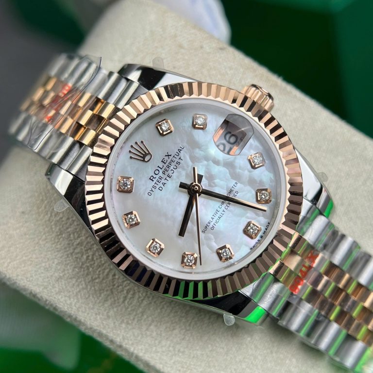 Dong-Ho-Rolex-DateJust-Che-Tac-Boc-Vang-That-Mat-MOP-Coc-So-Kim-Cuong-Thien-Nhien-GMF-31mm-7-768x768-1 Rolex DateJust 31mm Gold Wrapped with Mother Of Pearl Dial and Natural Diamond Markers ¨C GM Factory - Image 6