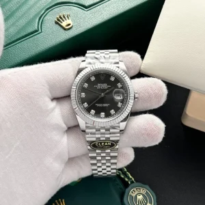 DateJust 41 126334 QF 1:1 Best Edition 904L Steel Gray Diamonds Dial on Jubilee Bracelet QF3235 (149g)